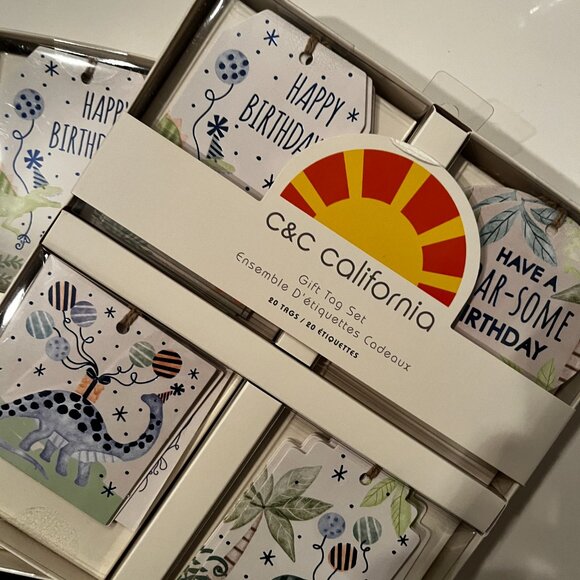 Birthday Gift Tags - Dinosaur Themed!  2 Boxes / New / Total of 40 gift tags (x) - Picture 6 of 11